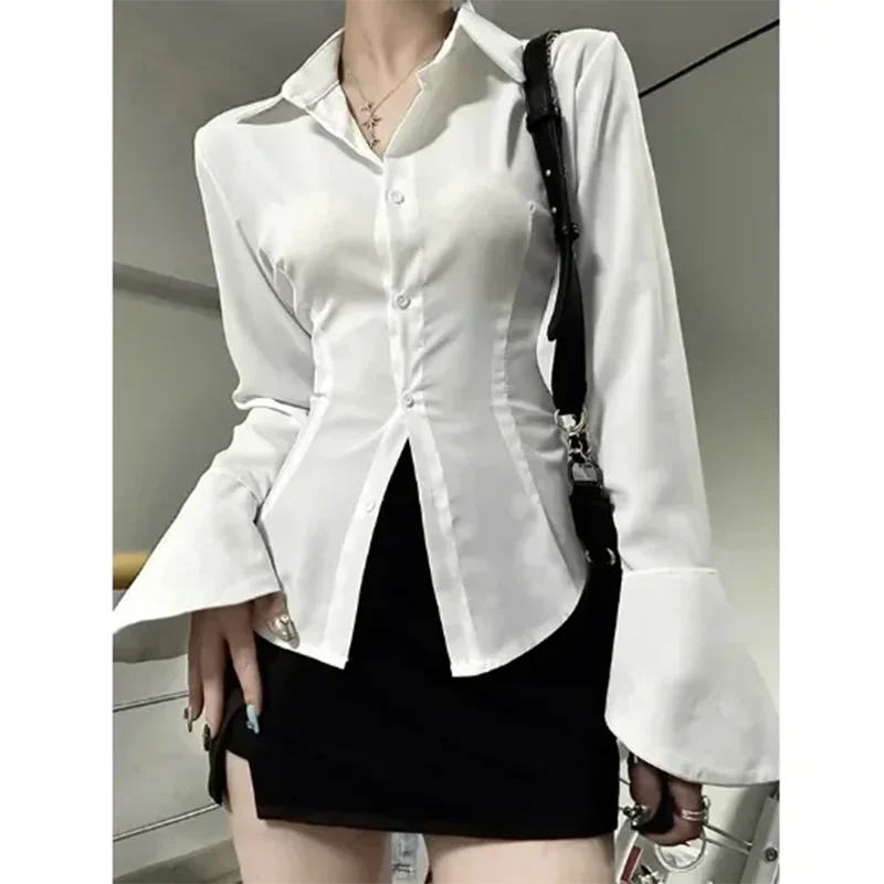 Bell Sleeve Gothic Lolita Blouse — Vintage Corset Flare Top