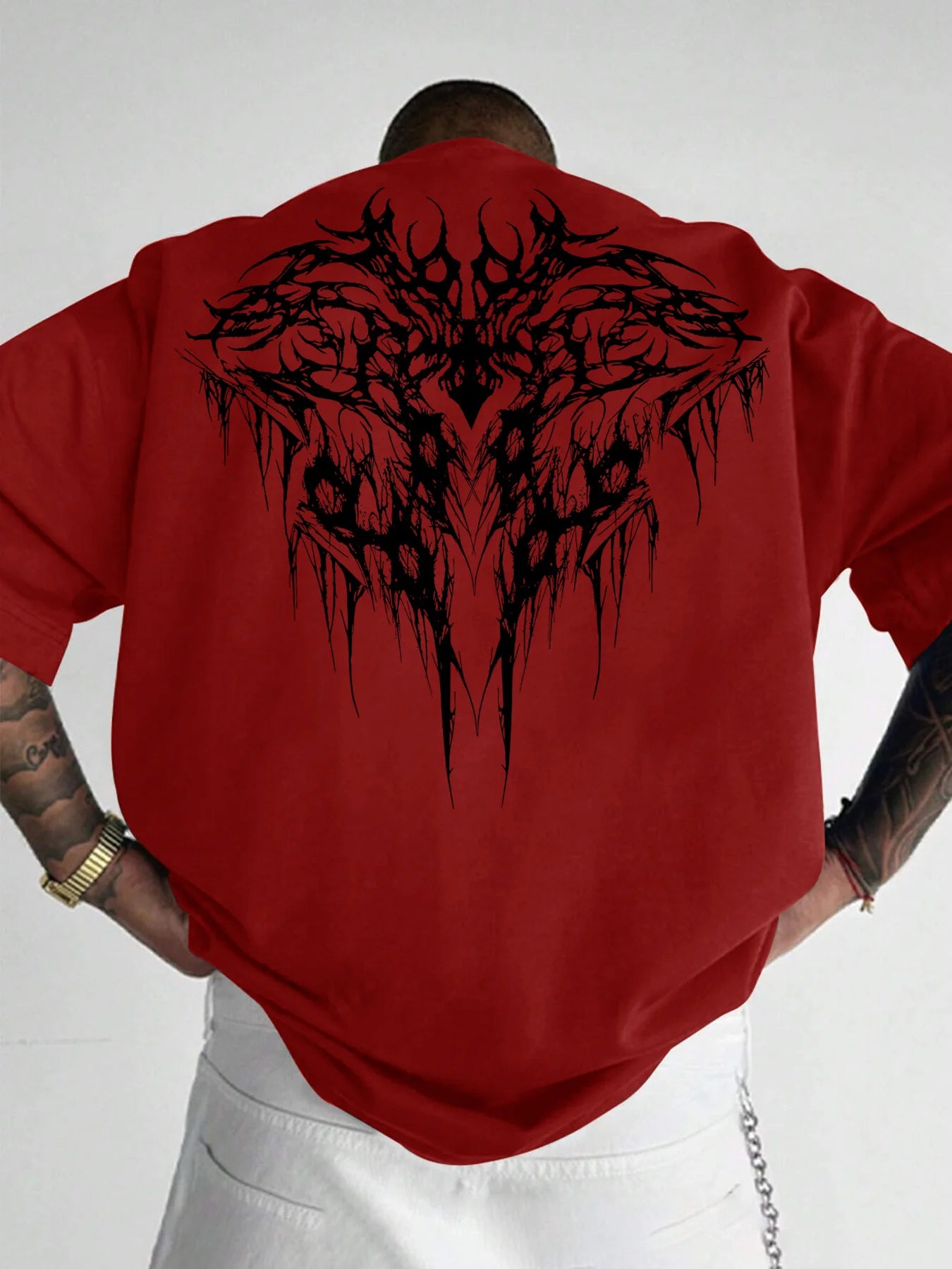 Gothic Geometric Print Tee — 100% Cotton Street Style