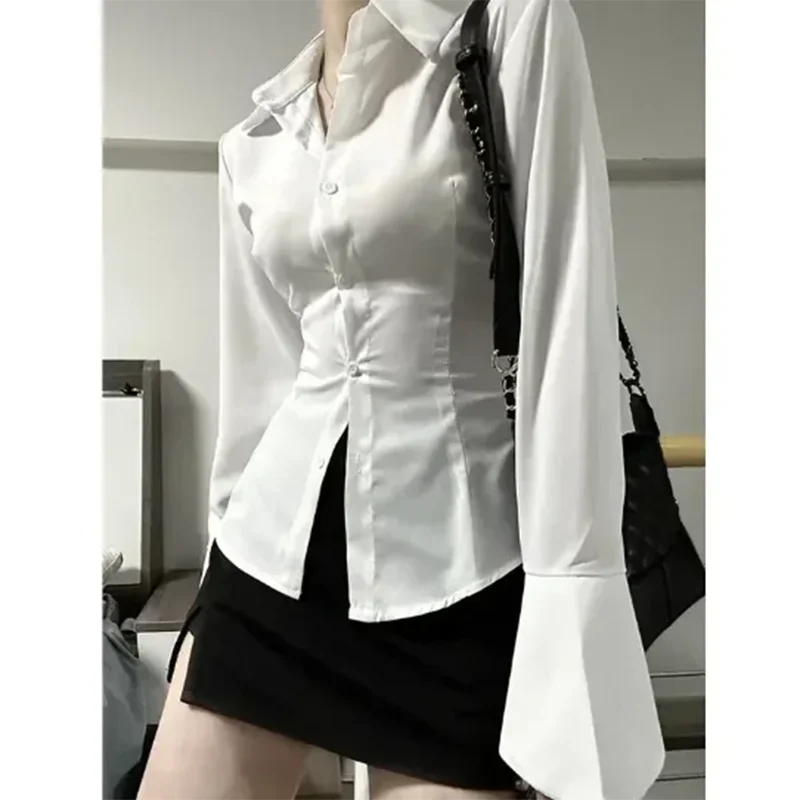 Bell Sleeve Gothic Lolita Blouse — Vintage Corset Flare Top