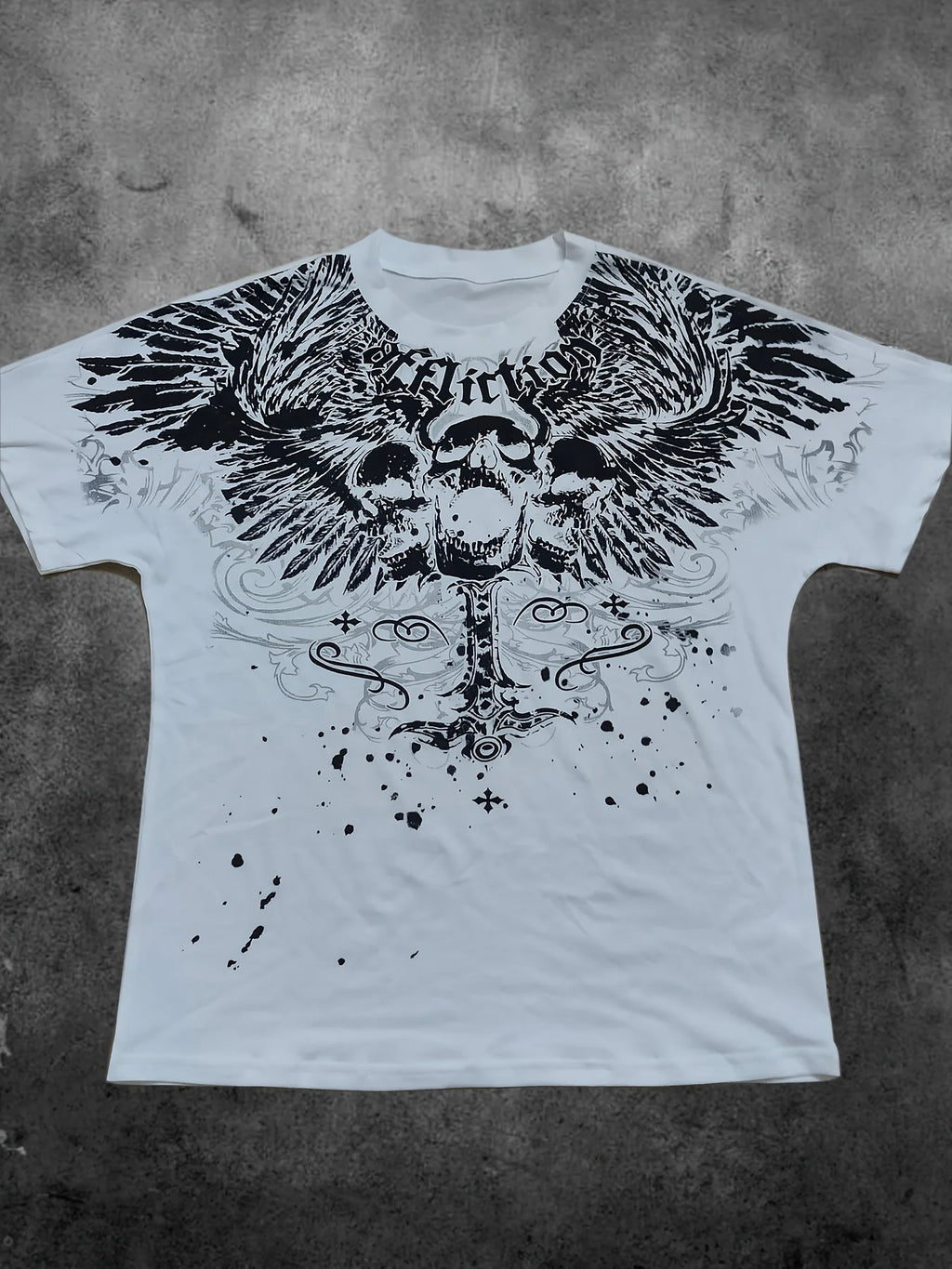 3D Skull Print Tee — Gothic Summer Streetwear