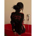 Y2K Stripe Patchwork Slim Hoodie Jacket — American Streetwear