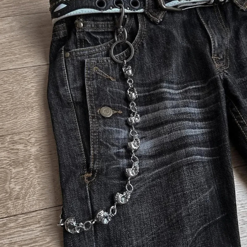 Y2K Micro Flare Wide Jeans — Harajuku Rock Punk High Waist