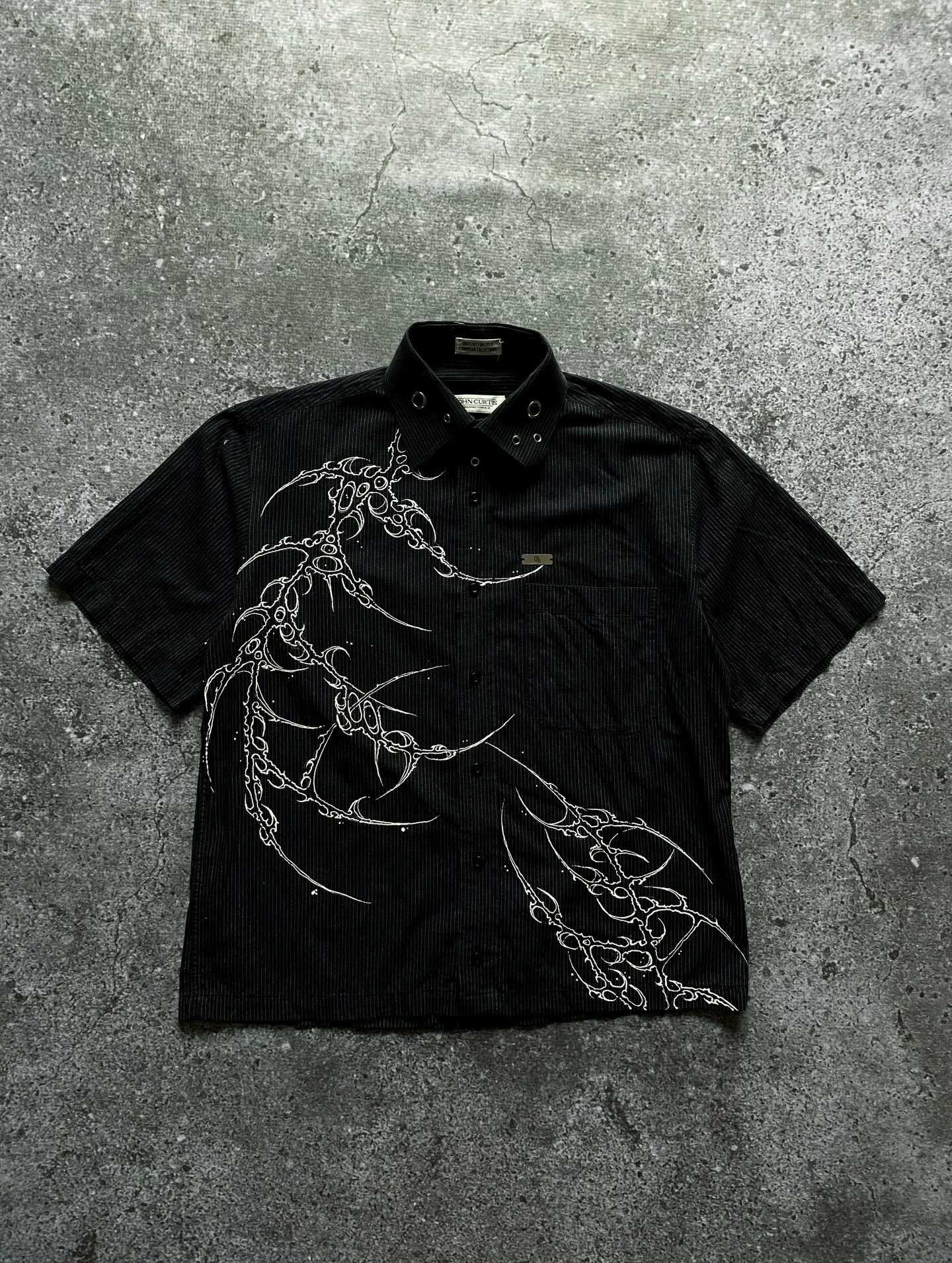 Y2K Skull Letter Print Shirt Tee — Gothic Harajuku Streetwear