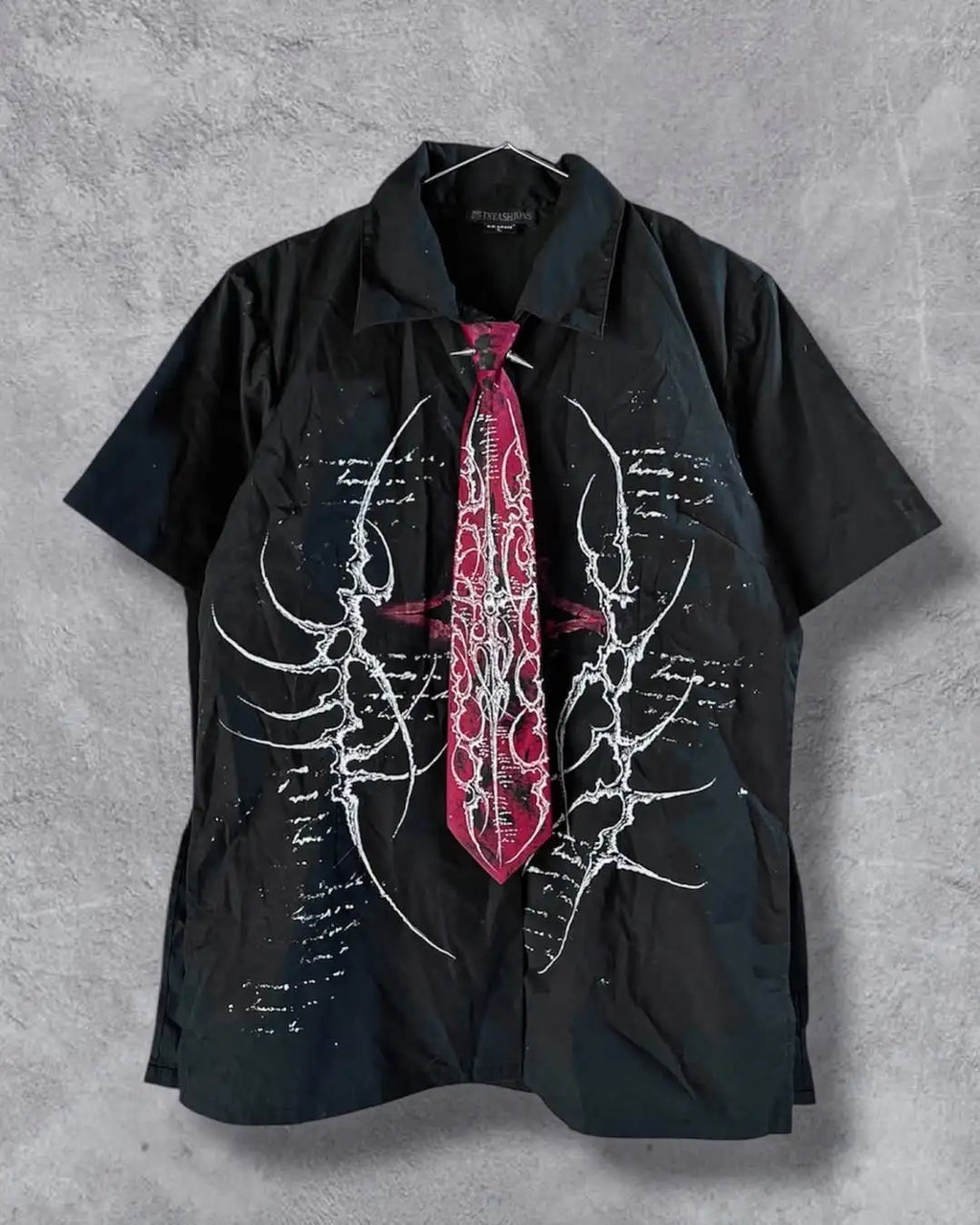 Y2K Skull Letter Print Shirt Tee — Gothic Harajuku Streetwear