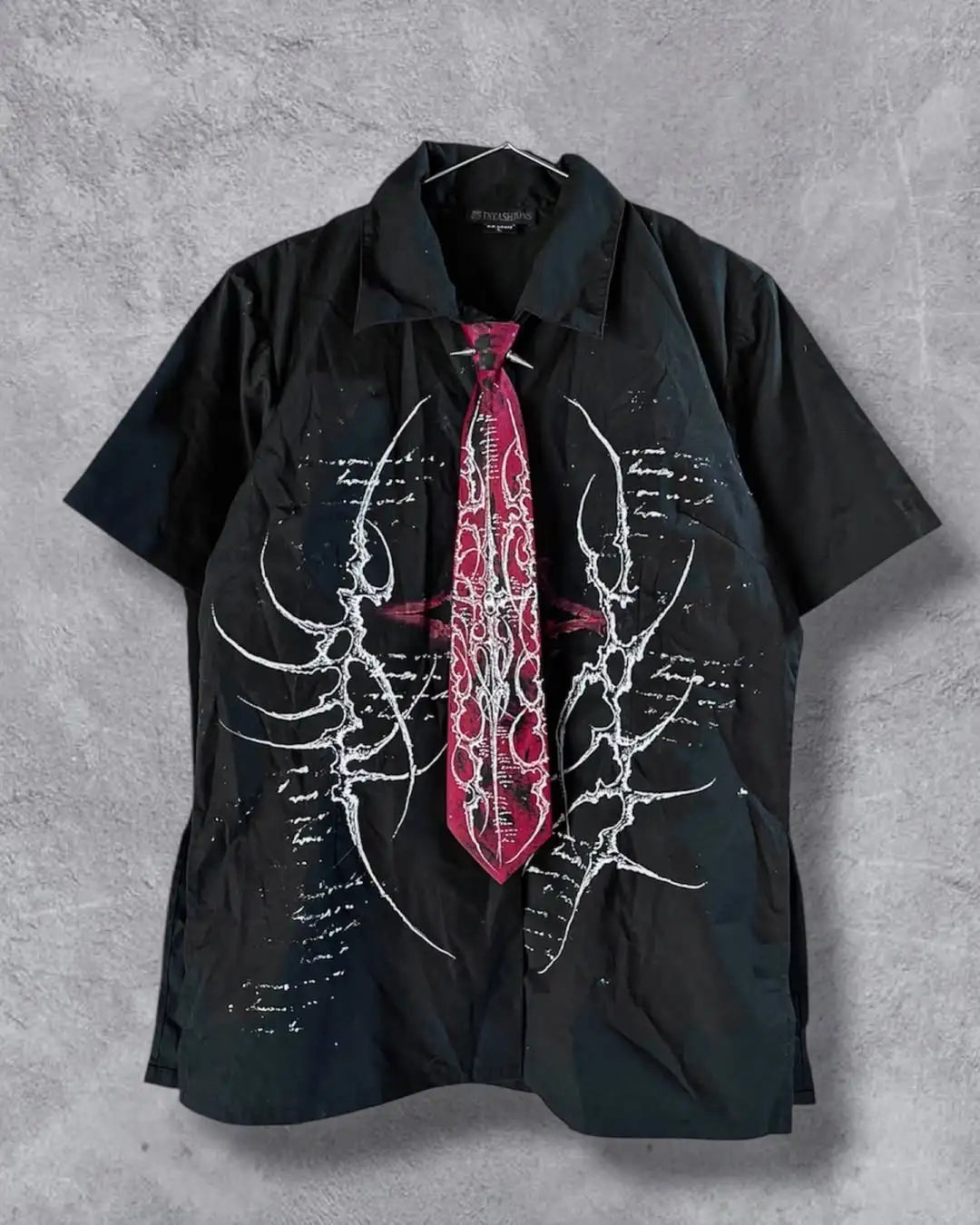 Y2K Skull Letter Print Shirt Tee — Gothic Harajuku Streetwear