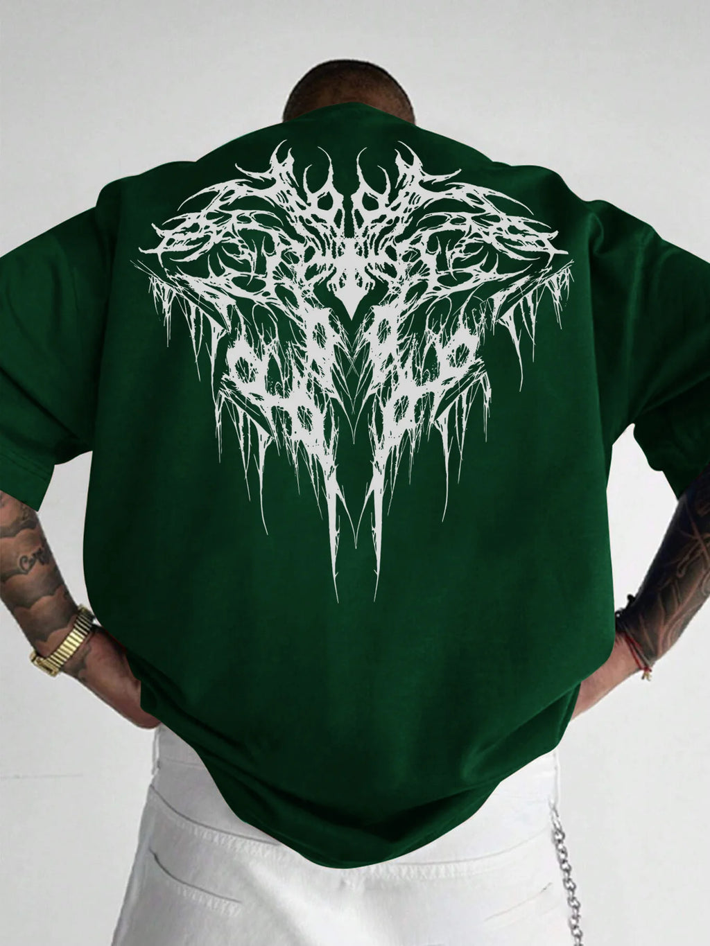 Gothic Geometric Print Tee — 100% Cotton Street Style