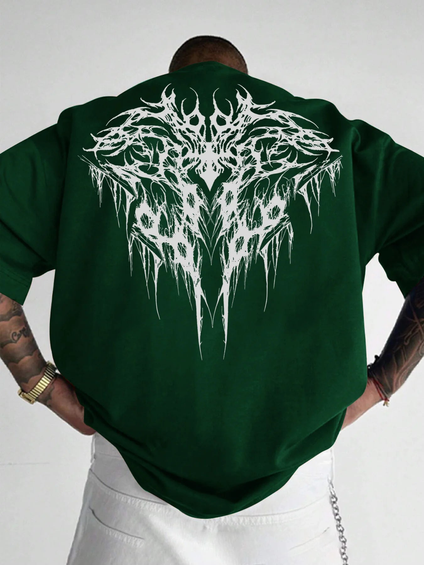 Gothic Geometric Print Tee — 100% Cotton Street Style