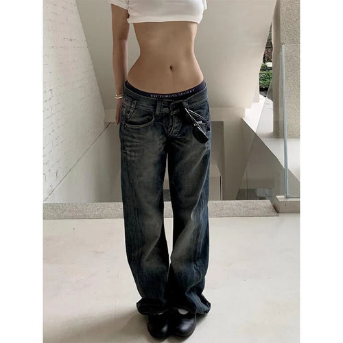 Blue Baggy Jeans — Y2K Harajuku Japanese Denim