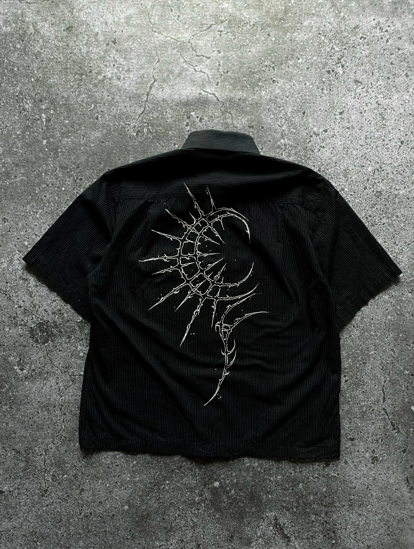 Y2K Skull Letter Print Shirt Tee — Gothic Harajuku Streetwear
