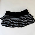 Striped Color Block Mini Skirt — Y2K A-Line