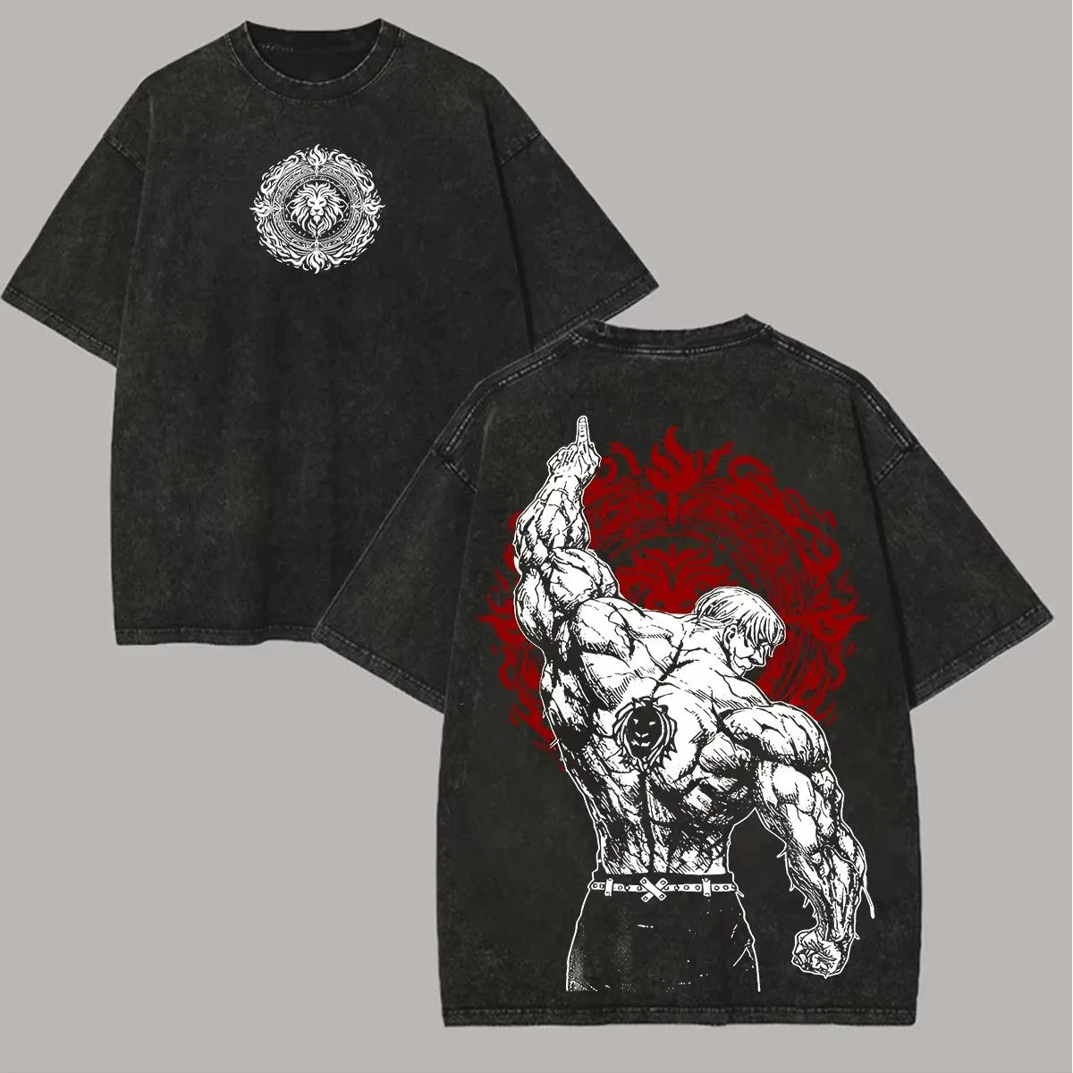 Escanor — The Seven Deadly Sins Washed Oversized Tee