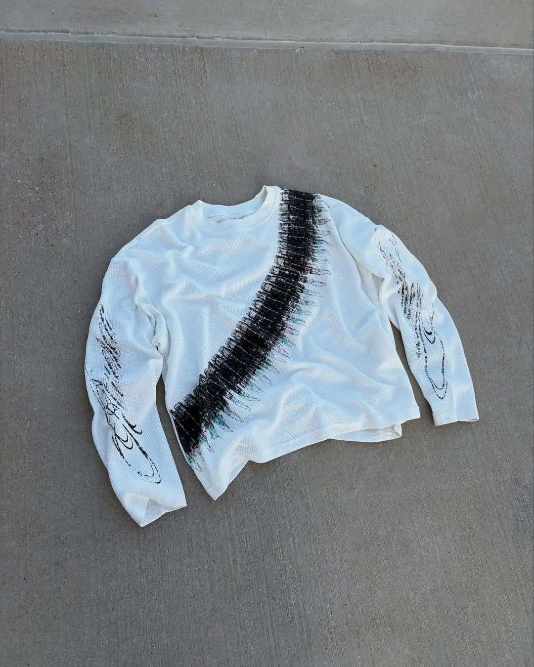 Bullet Letter Long Sleeve Tee — Y2K American Retro