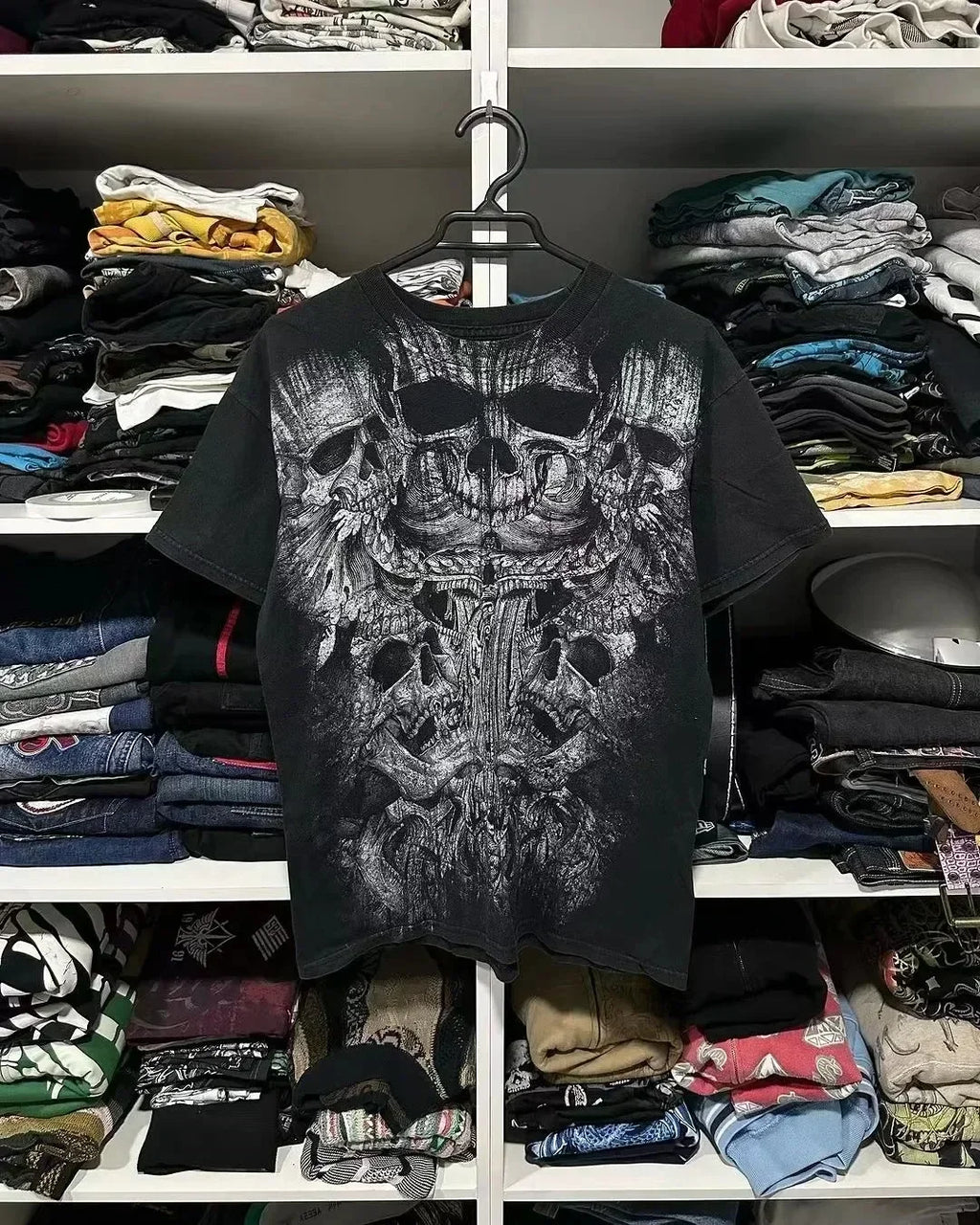 Gothic Thorn Totem Tee — Y2K Harajuku High Street