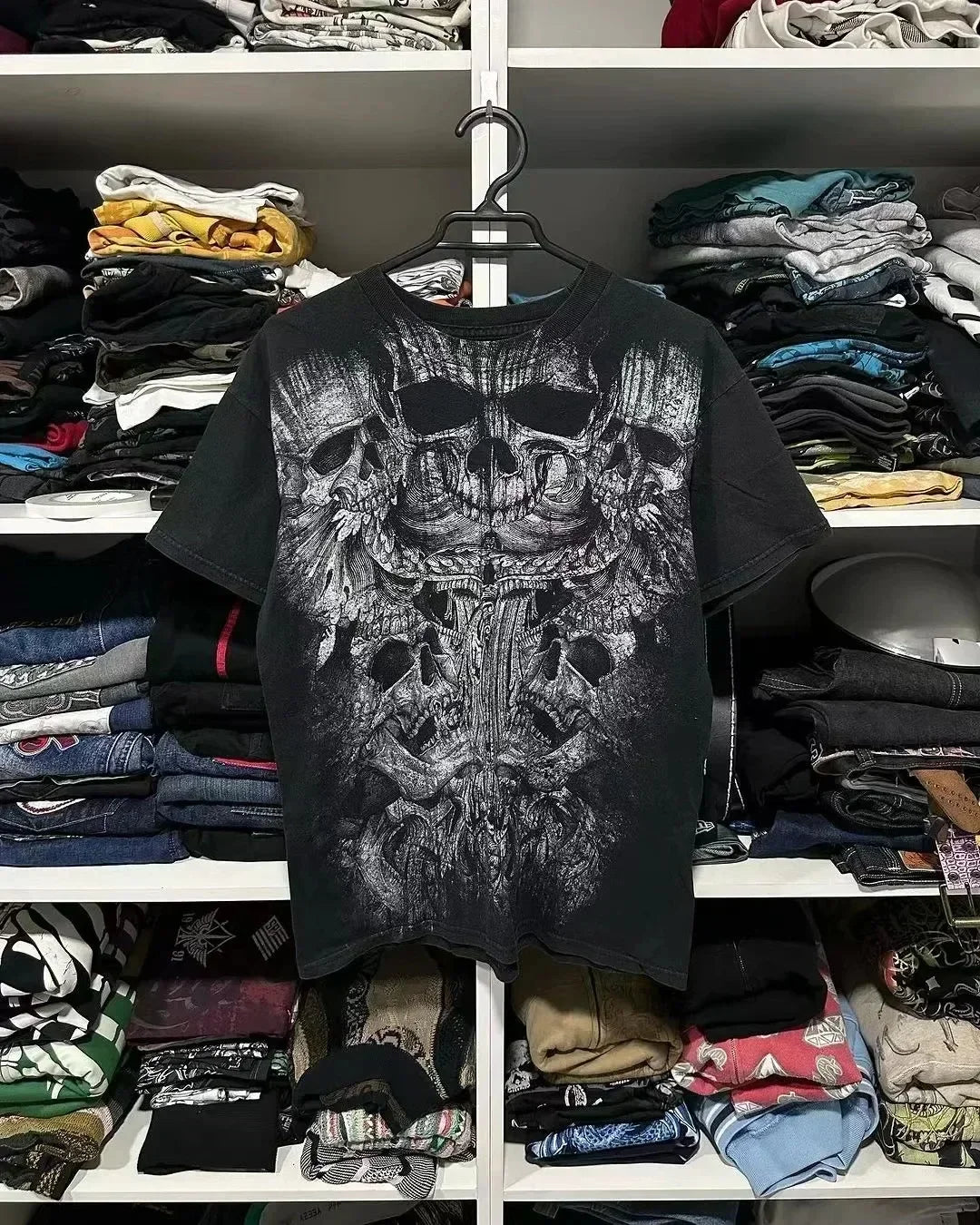 Gothic Thorn Totem Tee — Y2K Harajuku High Street