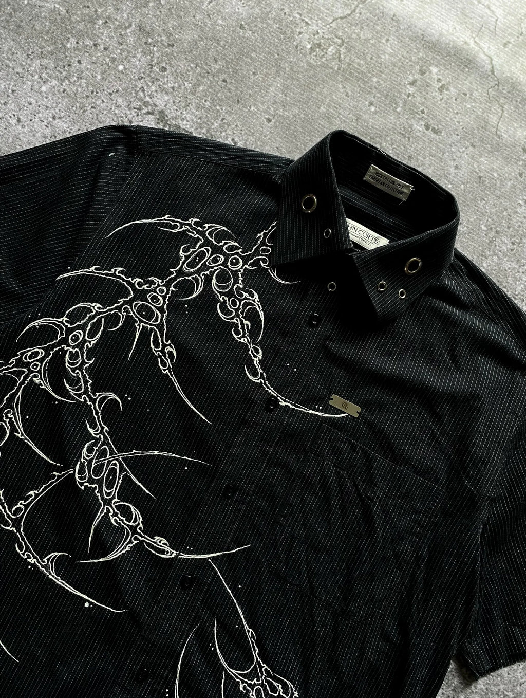 Y2K Skull Letter Print Shirt Tee — Gothic Harajuku Streetwear